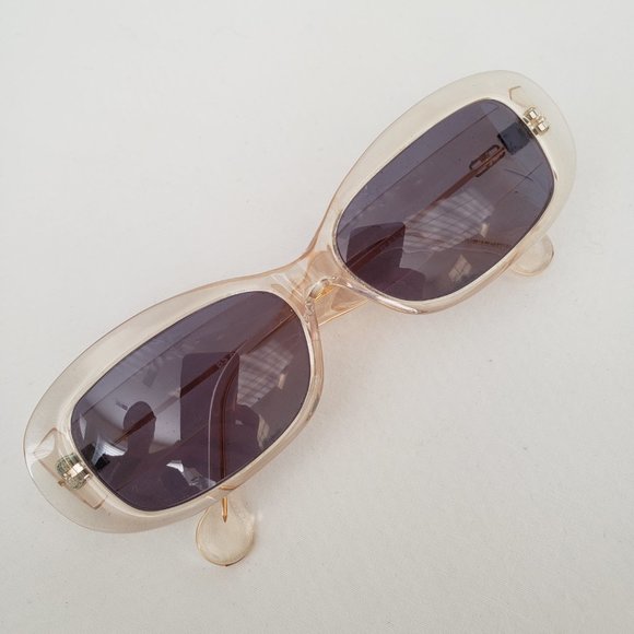Authentic Vintage BALENCIAGA Sunglasses-Handmade In France-Tan Transparent - Picture 1 of 12